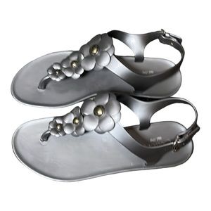 COACH Gunmetal Jelly Haylee Metallic
Sandals Size 7 EUC